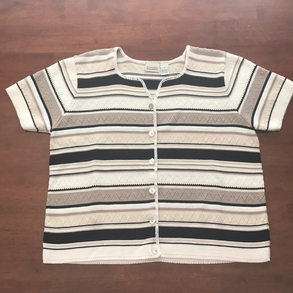 Classic Elements Short Sleeve Sweater - Picture 1 of 2